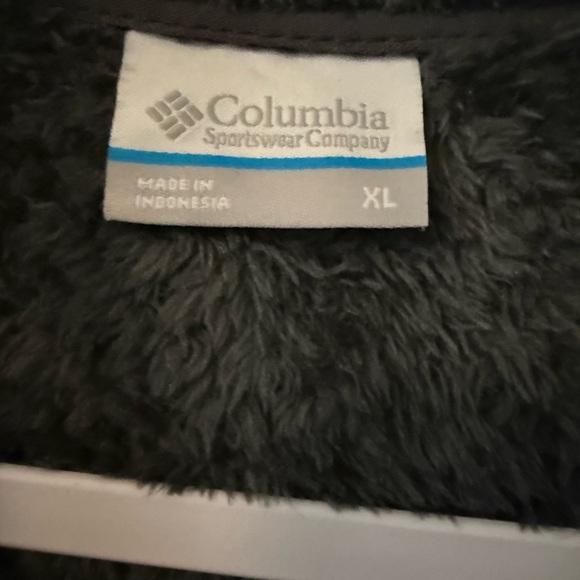 Columbia women’s XL long sleeve full zip black with gray tint fleece jacket - Picture 4 of 4